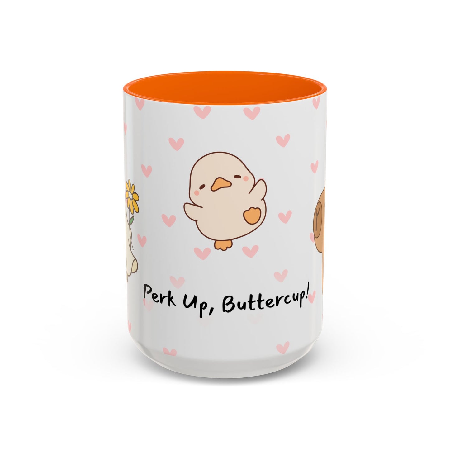 Adorable Animals Coffee Mug – 'Perk Up, Buttercup' Design