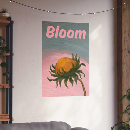 Bloom - Abstract Sunflower Art Print Poster