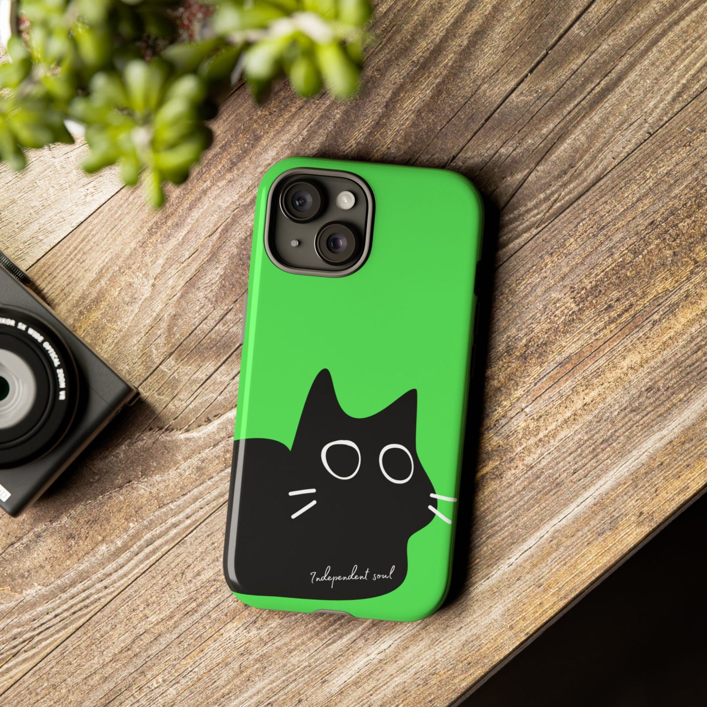 Cute Cat Minimalist Silhouette Phone Case