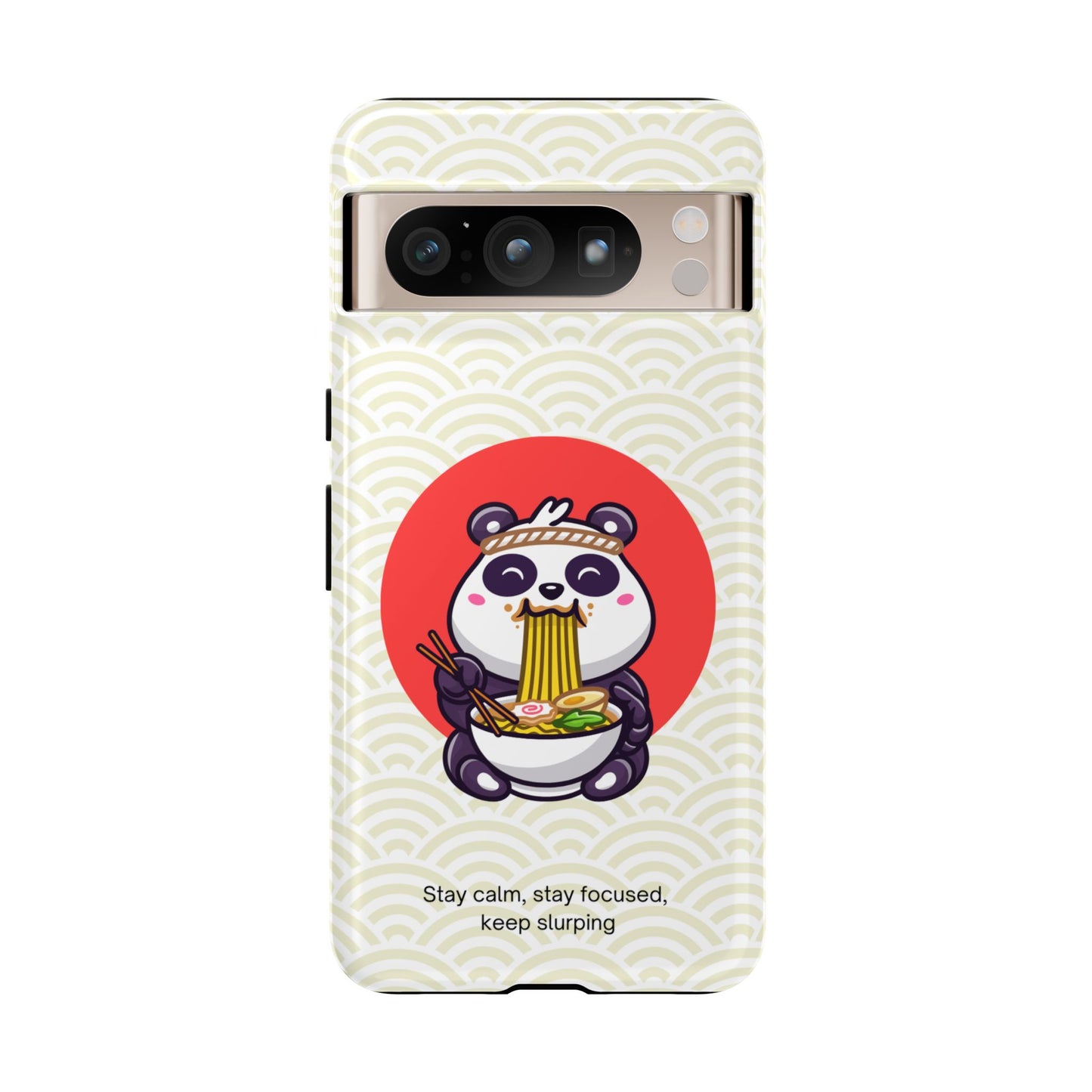 Phone Case - Cute Panda Slurping Noodles Design