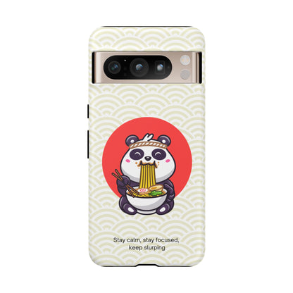 Phone Case - Cute Panda Slurping Noodles Design