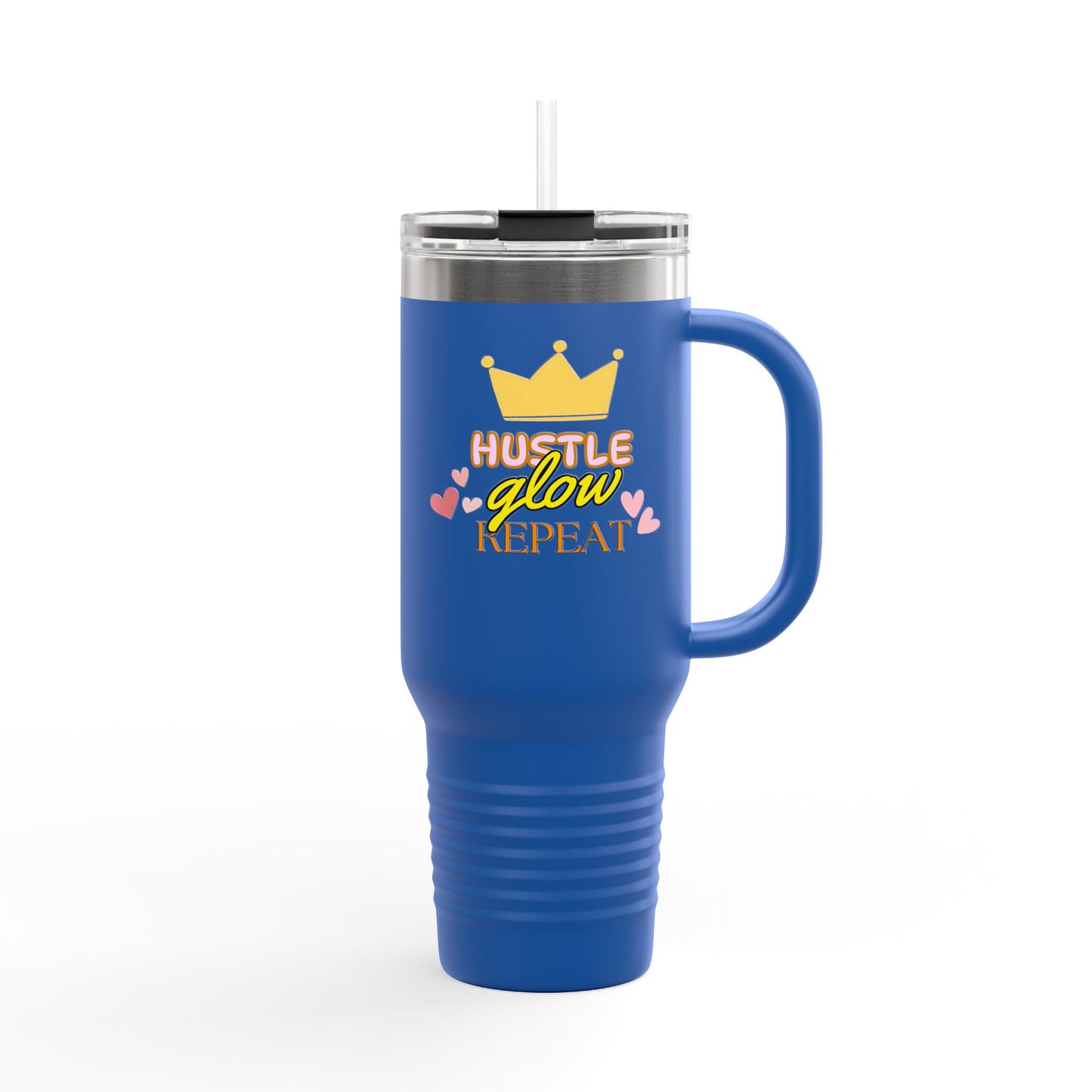 Hustle Glow Repeat Insulated Travel Mug | 40oz Coffee Cup