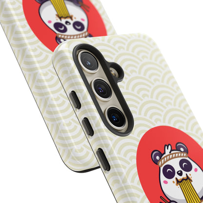 Phone Case - Cute Panda Slurping Noodles Design