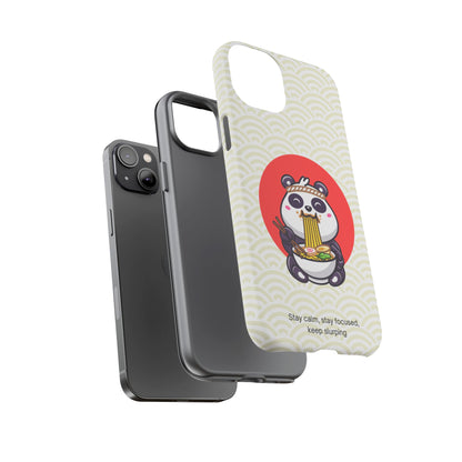 Phone Case - Cute Panda Slurping Noodles Design