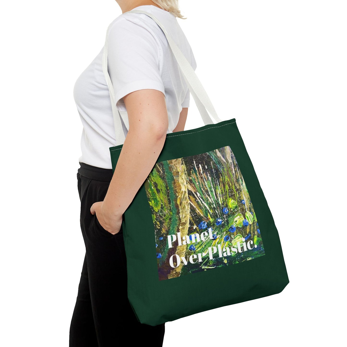 Planet Over Plastic Tote Bag – Eco-Friendly & Stylish