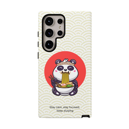 Phone Case - Cute Panda Slurping Noodles Design