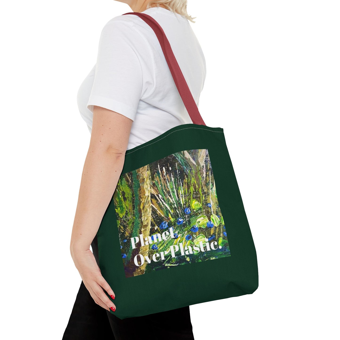 Planet Over Plastic Tote Bag – Eco-Friendly & Stylish