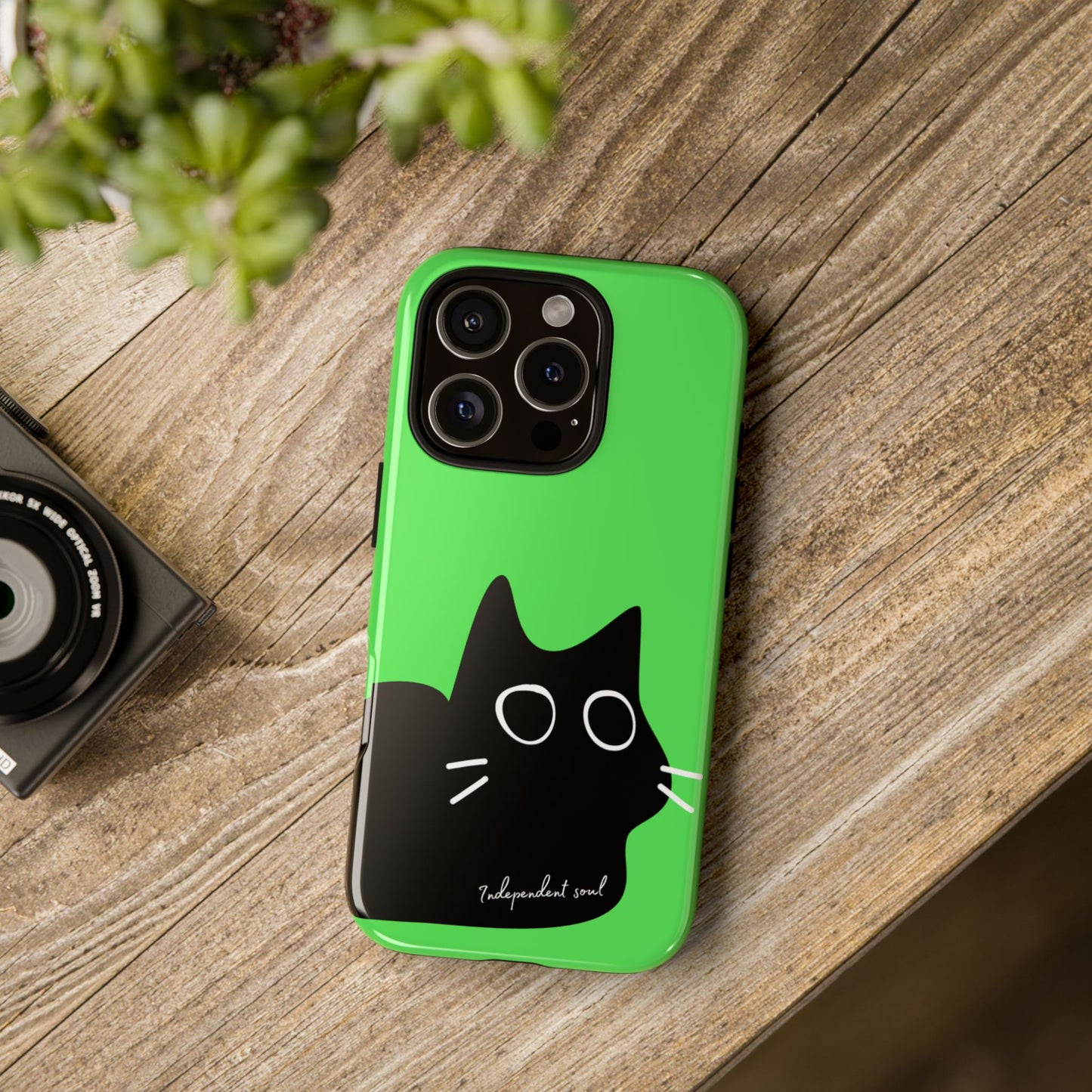 Cute Cat Minimalist Silhouette Phone Case