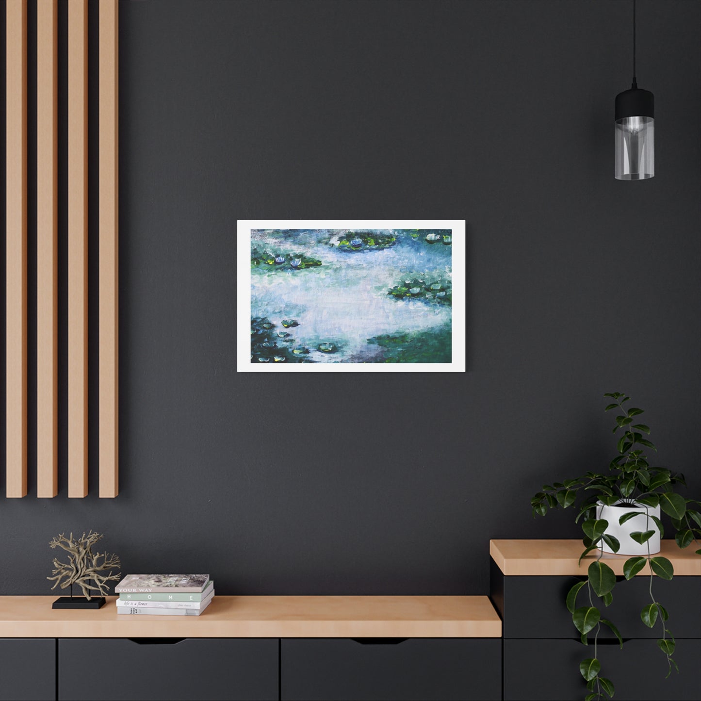 Monet-Inspired Water Lily Canvas Print