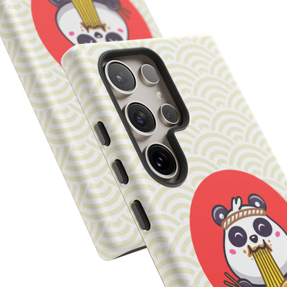 Phone Case - Cute Panda Slurping Noodles Design