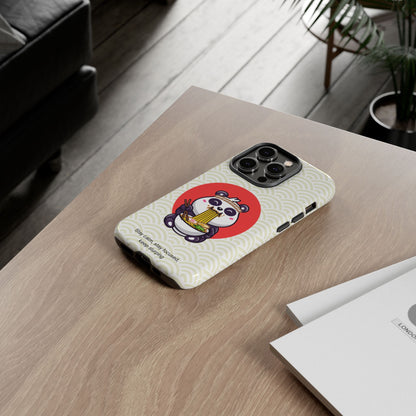 Phone Case - Cute Panda Slurping Noodles Design