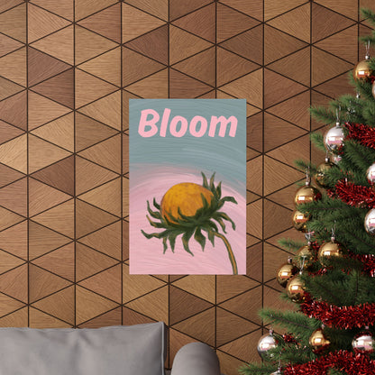 Bloom - Abstract Sunflower Art Print Poster