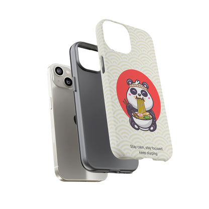 Phone Case - Cute Panda Slurping Noodles Design