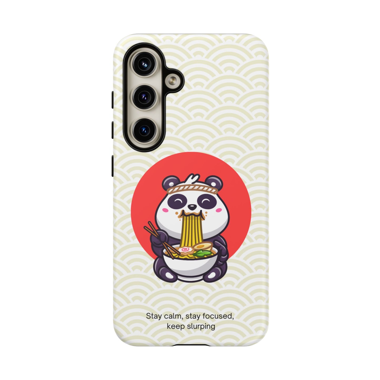 Phone Case - Cute Panda Slurping Noodles Design