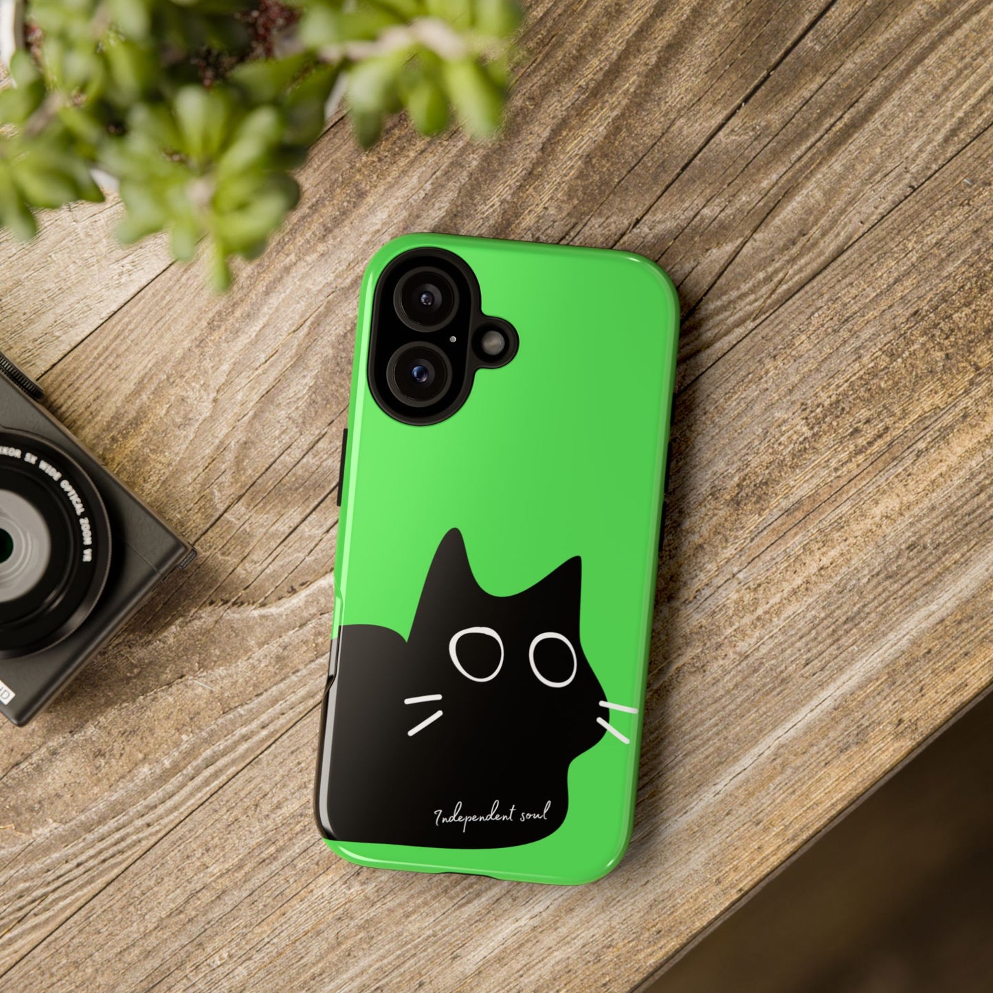 Cute Cat Minimalist Silhouette Phone Case