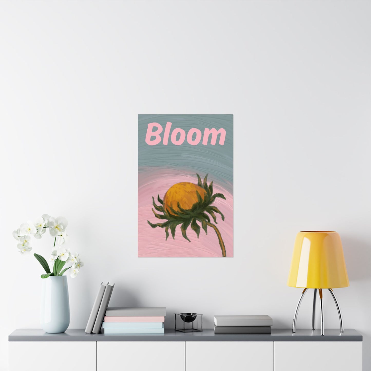 Bloom - Abstract Sunflower Art Print Poster