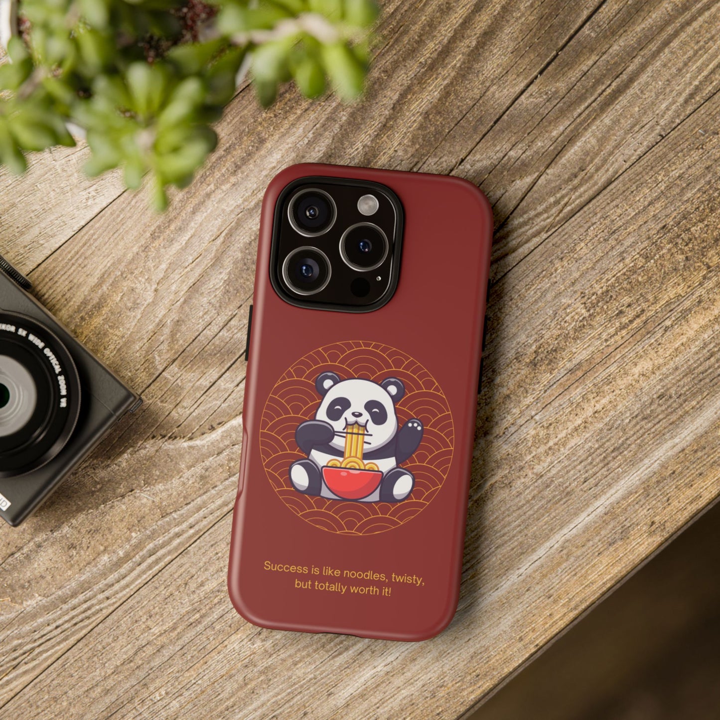 Panda Slurping Noodles Phone Case