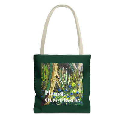 Planet Over Plastic Tote Bag – Eco-Friendly & Stylish