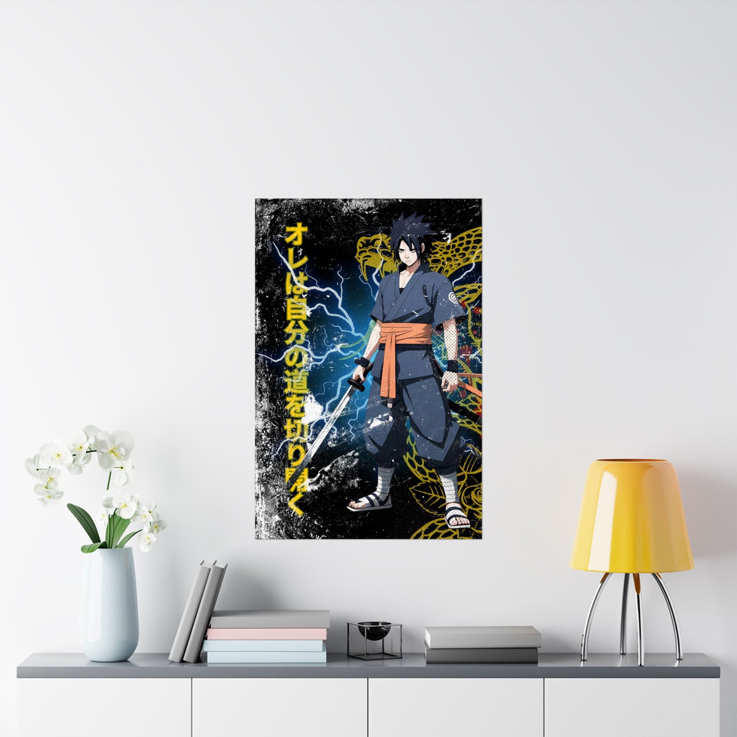 Premium Anime Poster – Sasuke-Inspired Wall Art