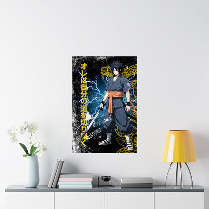 Premium Anime Poster – Sasuke-Inspired Wall Art