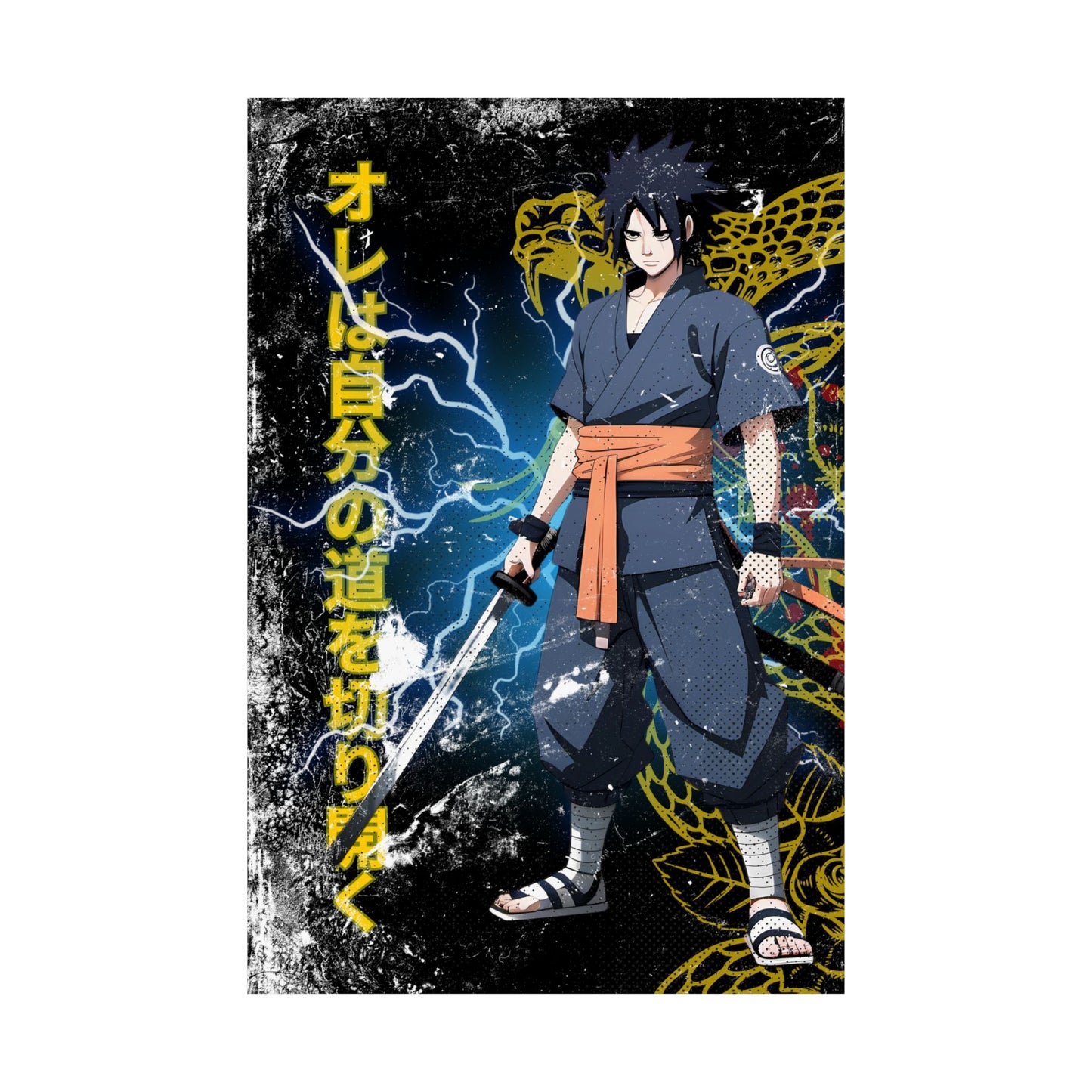 Premium Anime Poster – Sasuke-Inspired Wall Art