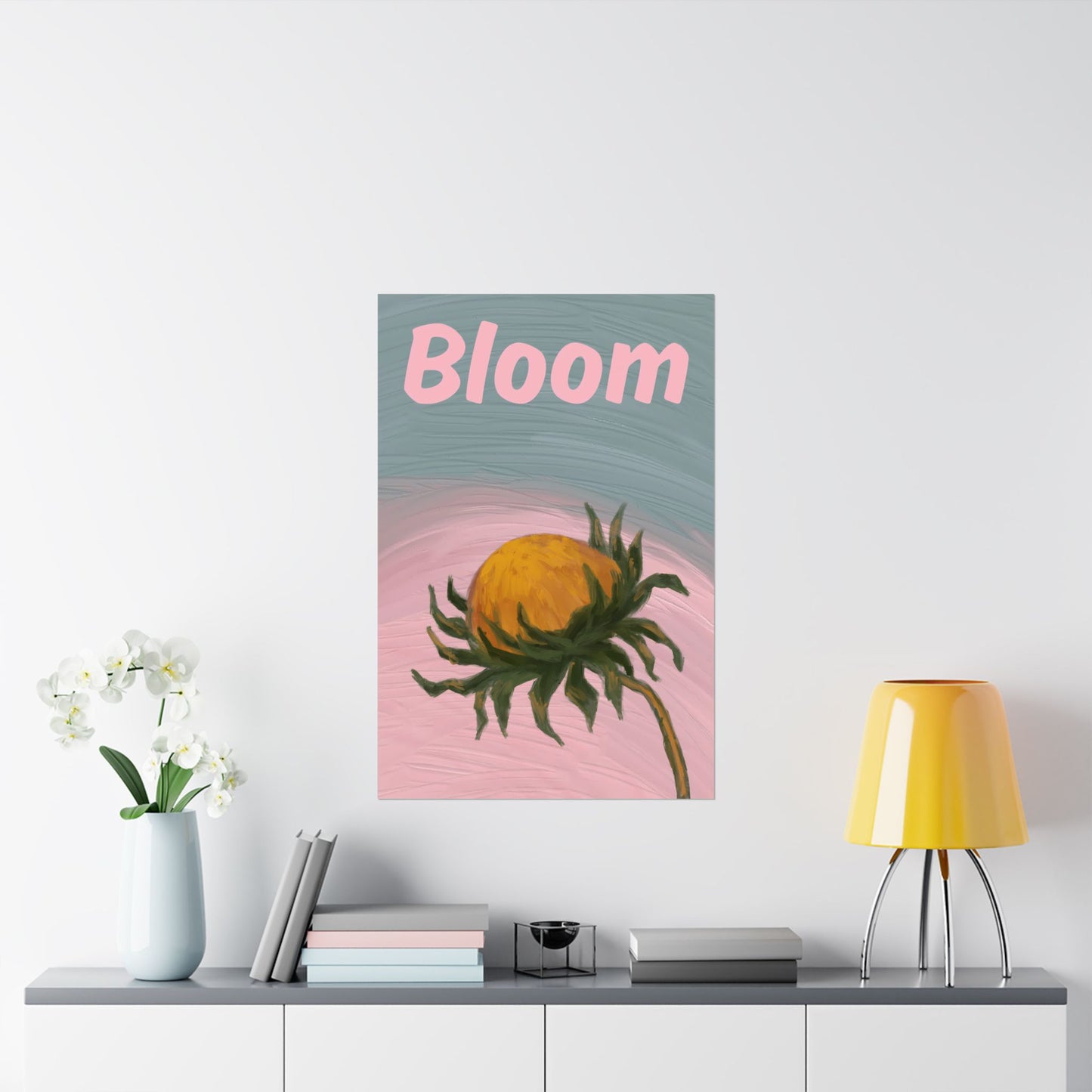 Bloom - Abstract Sunflower Art Print Poster