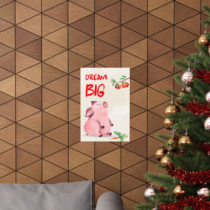 Cute Pig Art Matte Vertical Posters – Dream Big