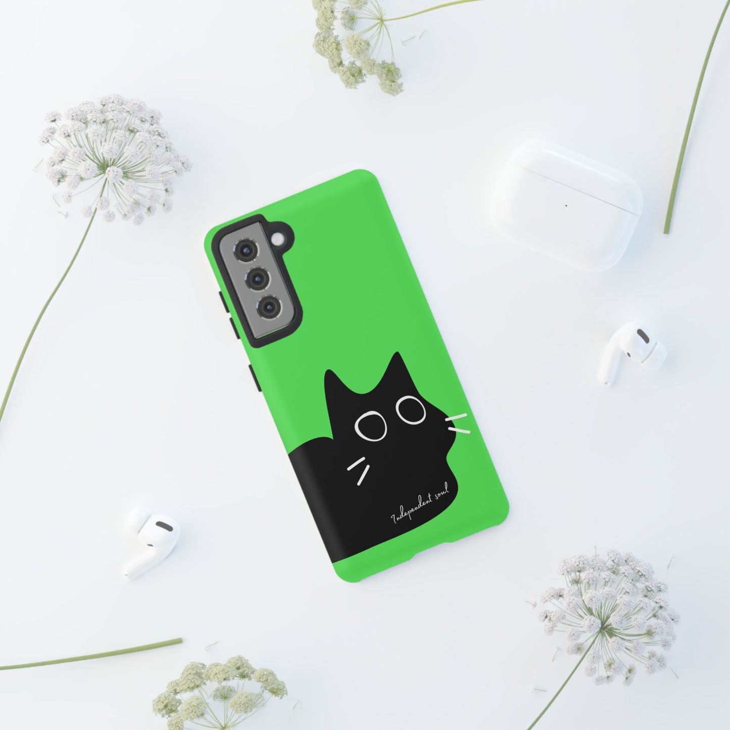 Cute Cat Minimalist Silhouette Phone Case