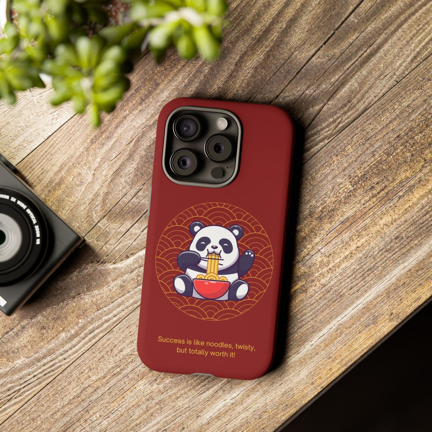 Panda Slurping Noodles Phone Case