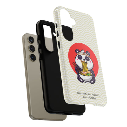 Phone Case - Cute Panda Slurping Noodles Design