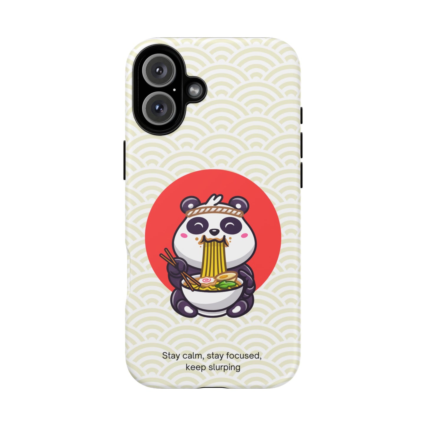 Phone Case - Cute Panda Slurping Noodles Design