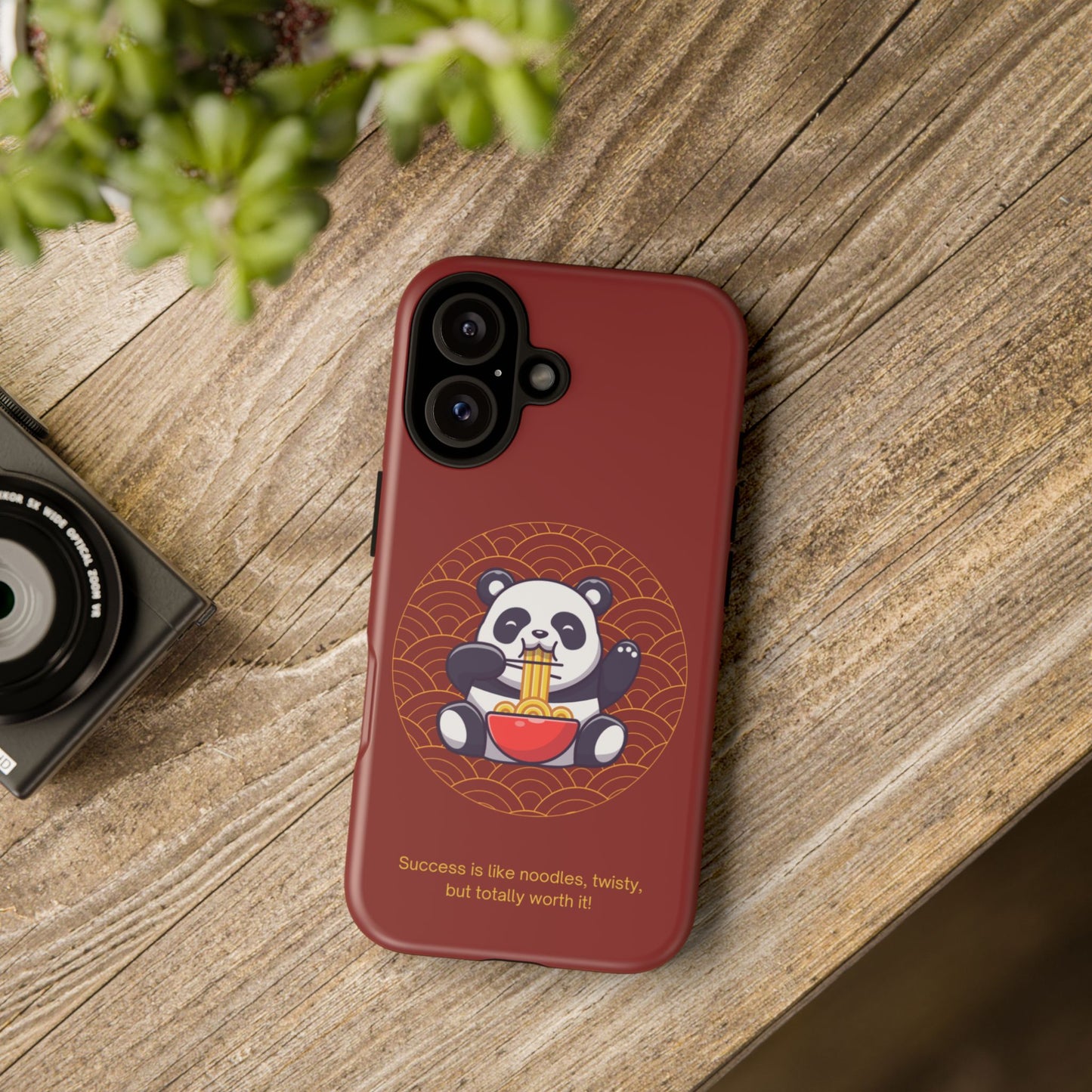 Panda Slurping Noodles Phone Case