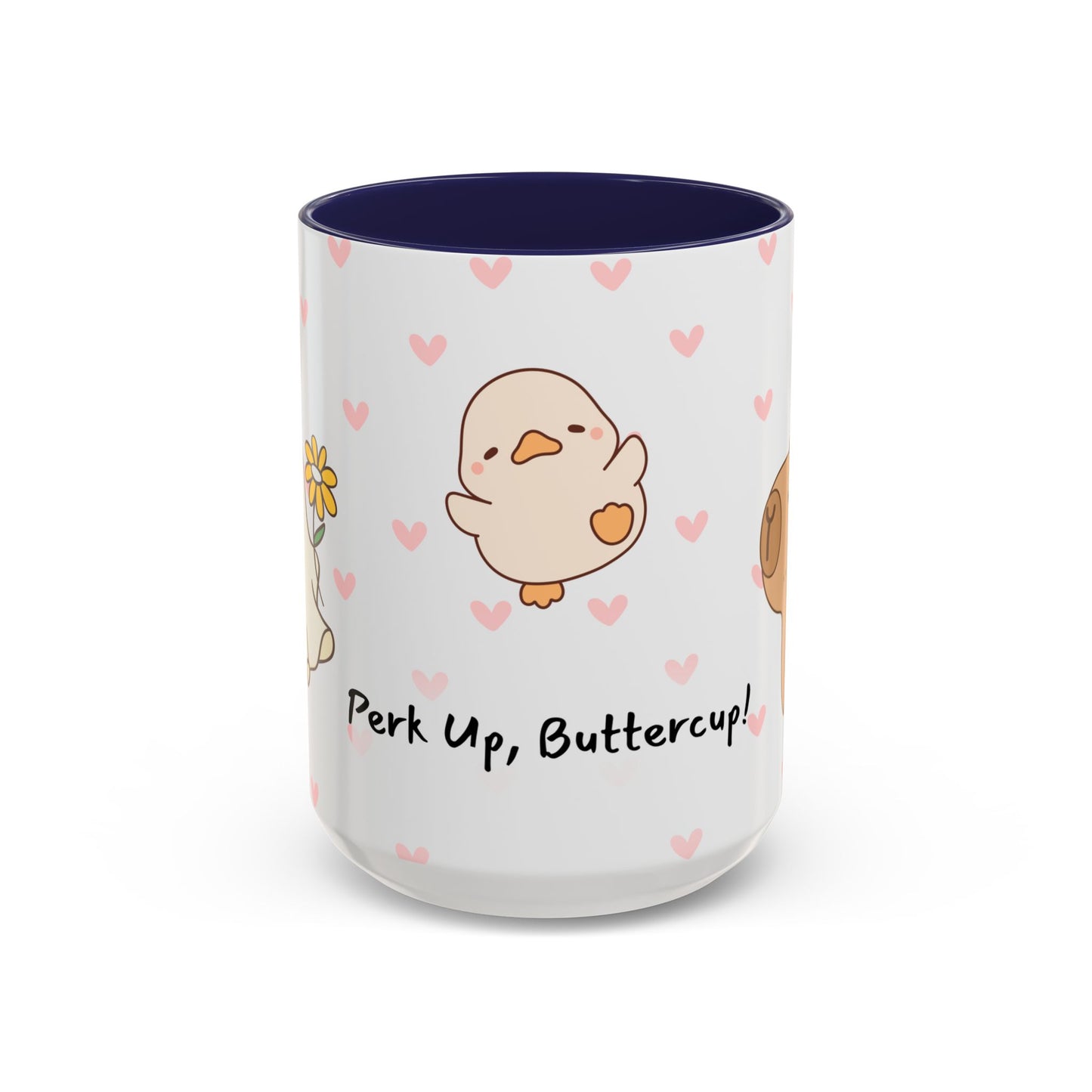 Adorable Animals Coffee Mug – 'Perk Up, Buttercup' Design