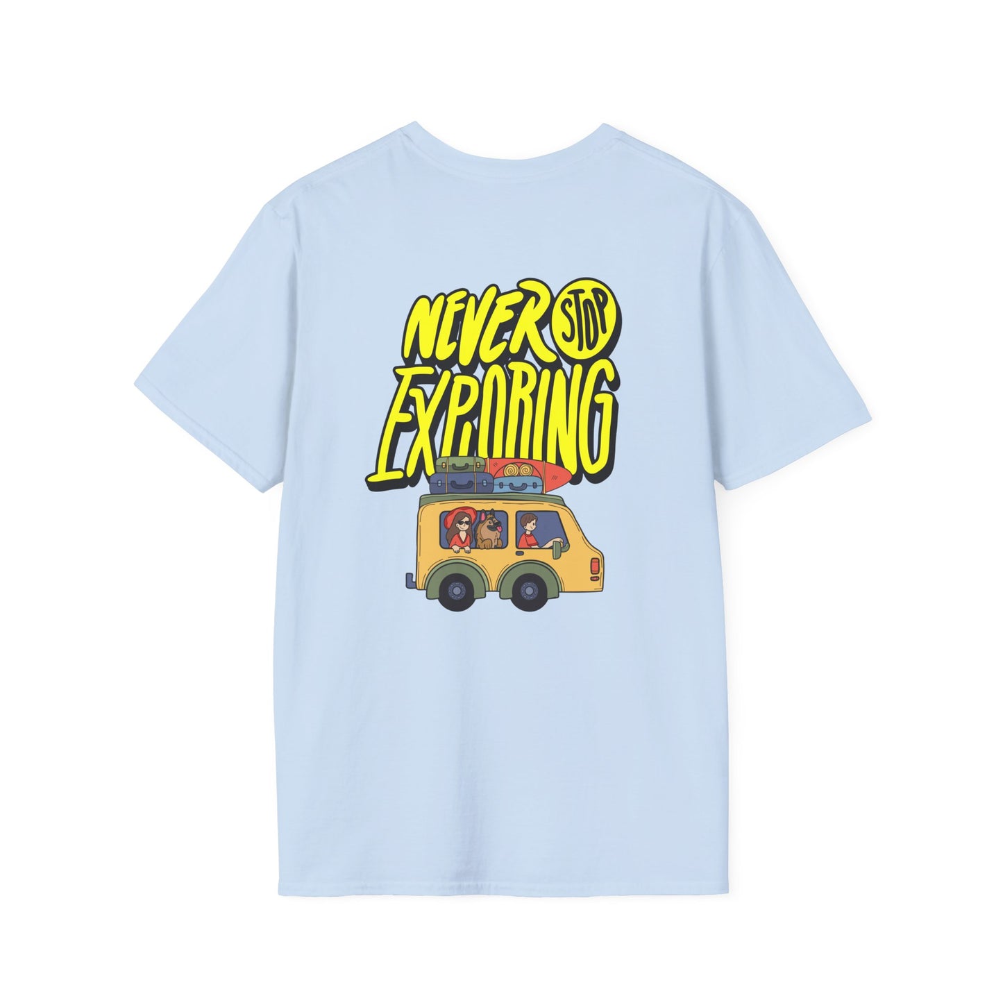 Never Stop Exploring T-Shirt – Adventure Awaits