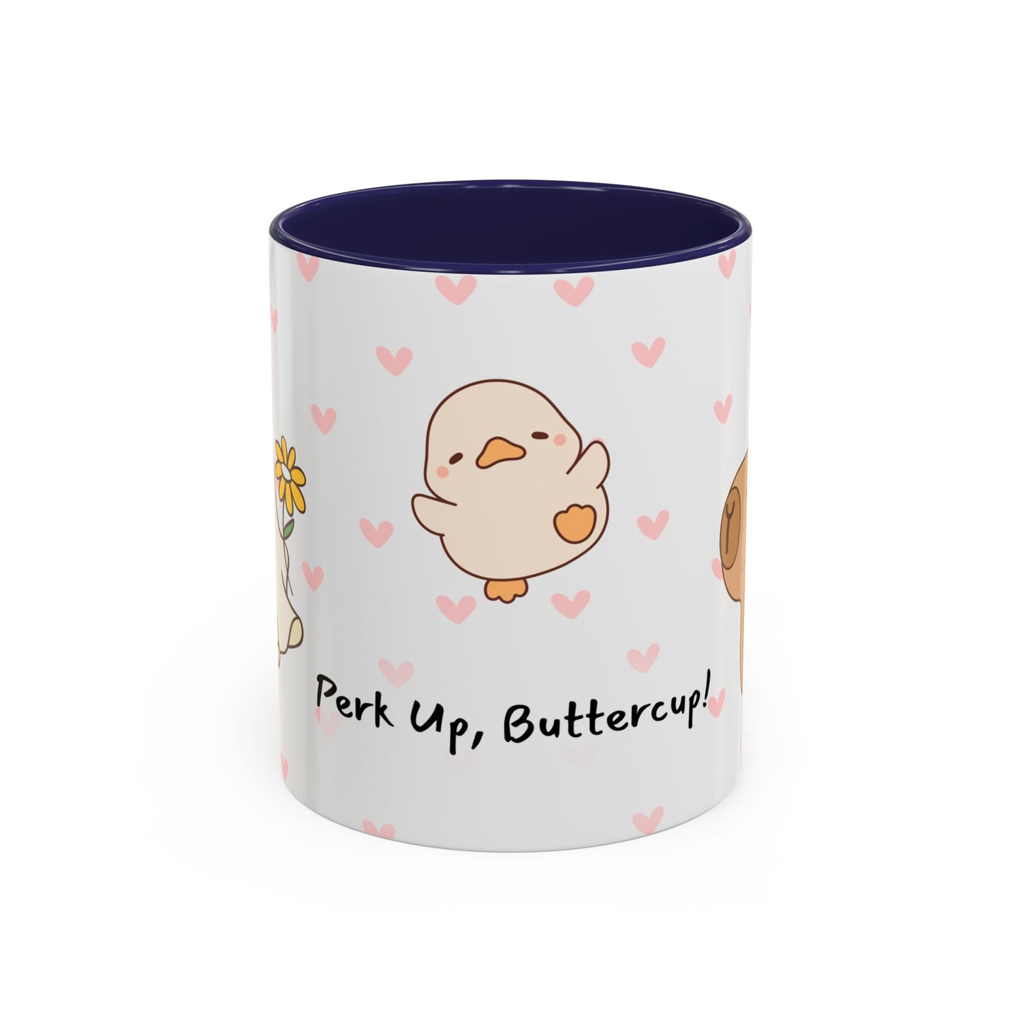 Adorable Animals Coffee Mug – 'Perk Up, Buttercup' Design