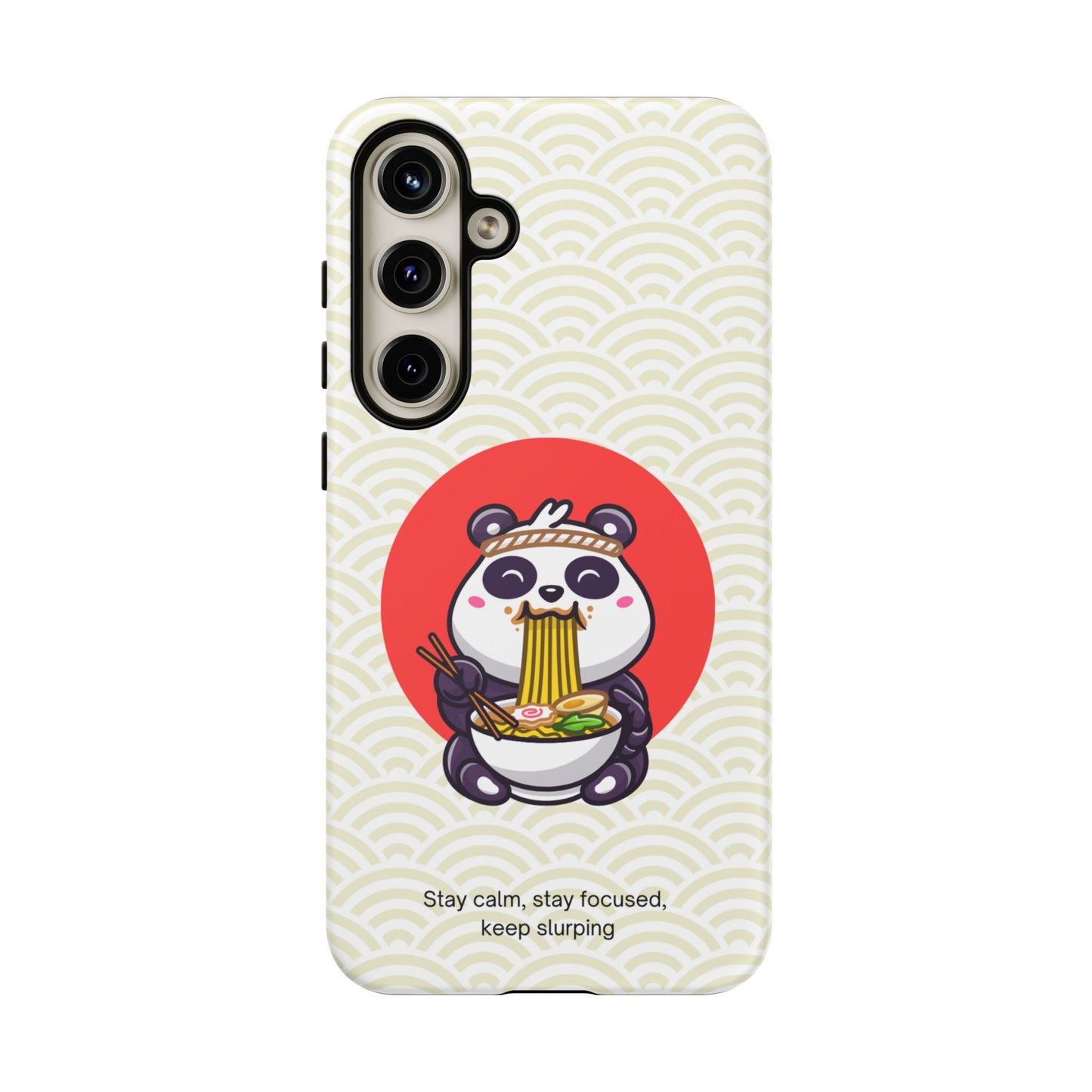 Phone Case - Cute Panda Slurping Noodles Design