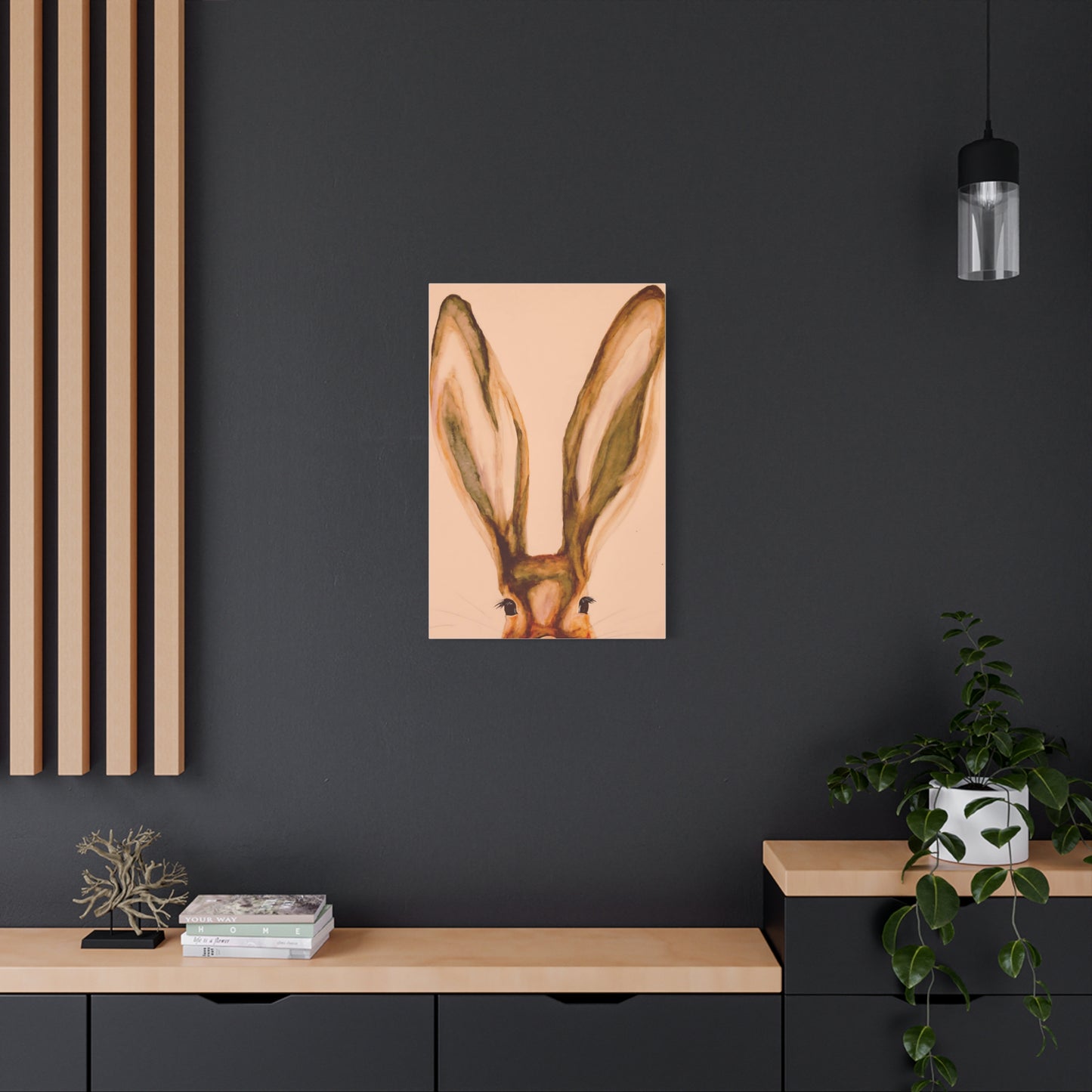 Artistic Rabbit Art on Matte Canvas