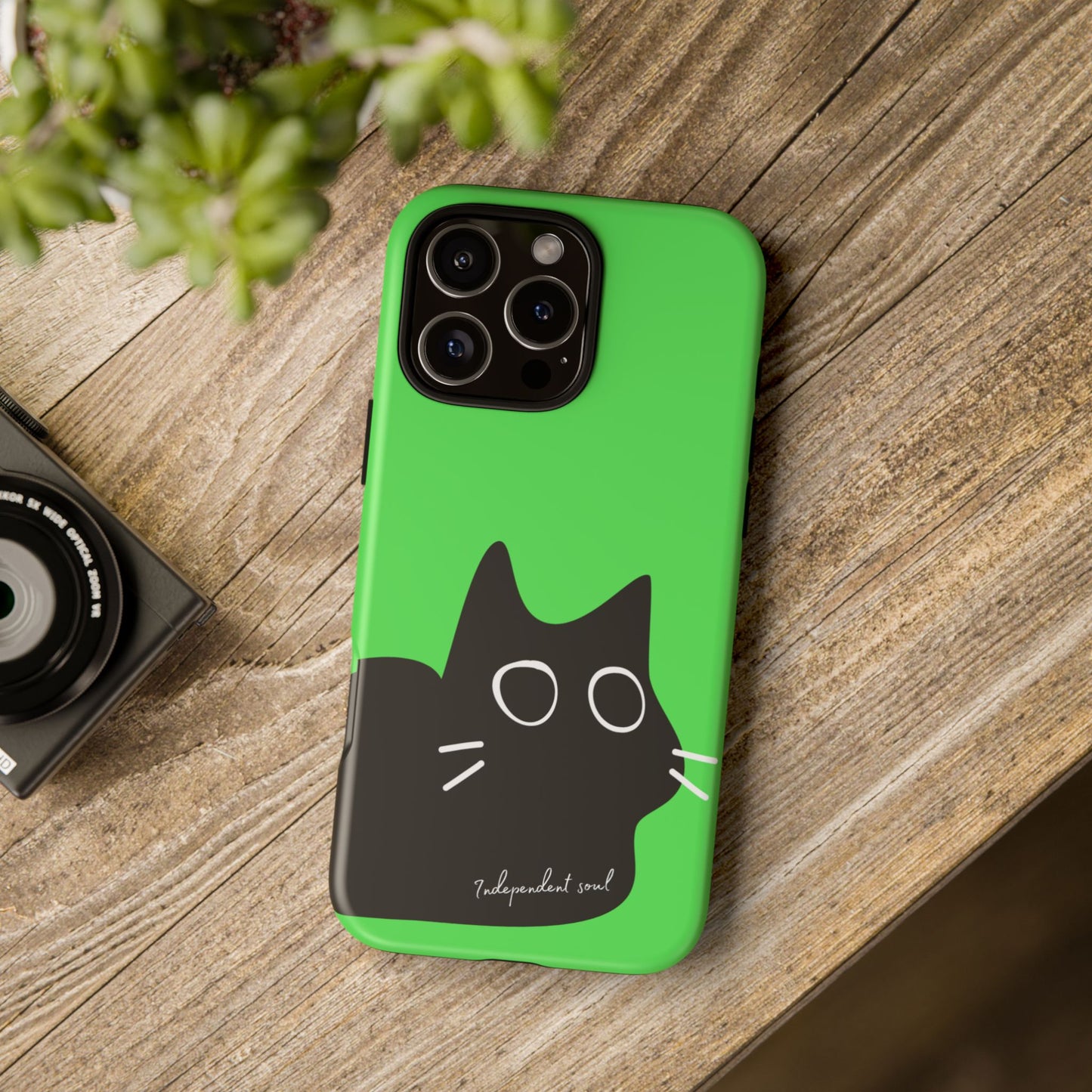 Cute Cat Minimalist Silhouette Phone Case