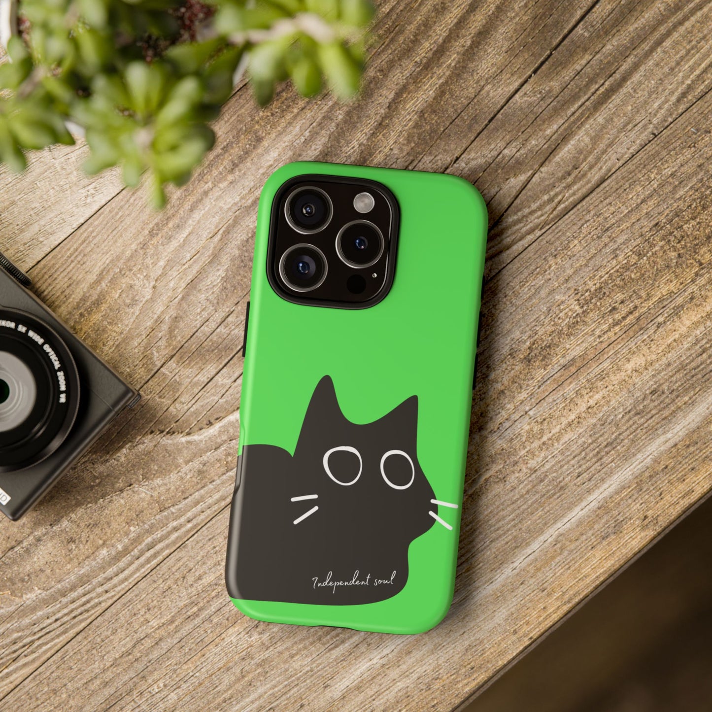 Cute Cat Minimalist Silhouette Phone Case