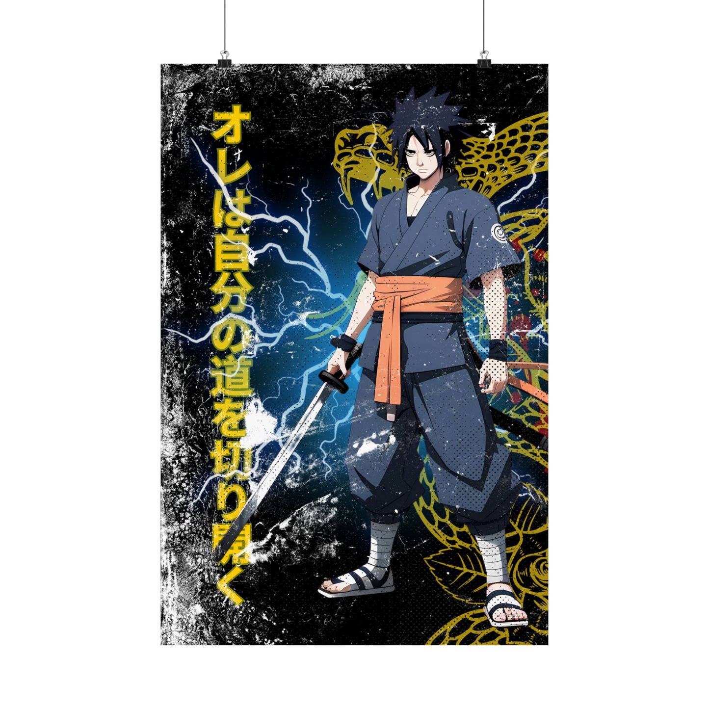 Premium Anime Poster – Sasuke-Inspired Wall Art