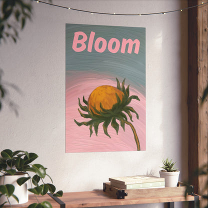 Bloom - Abstract Sunflower Art Print Poster