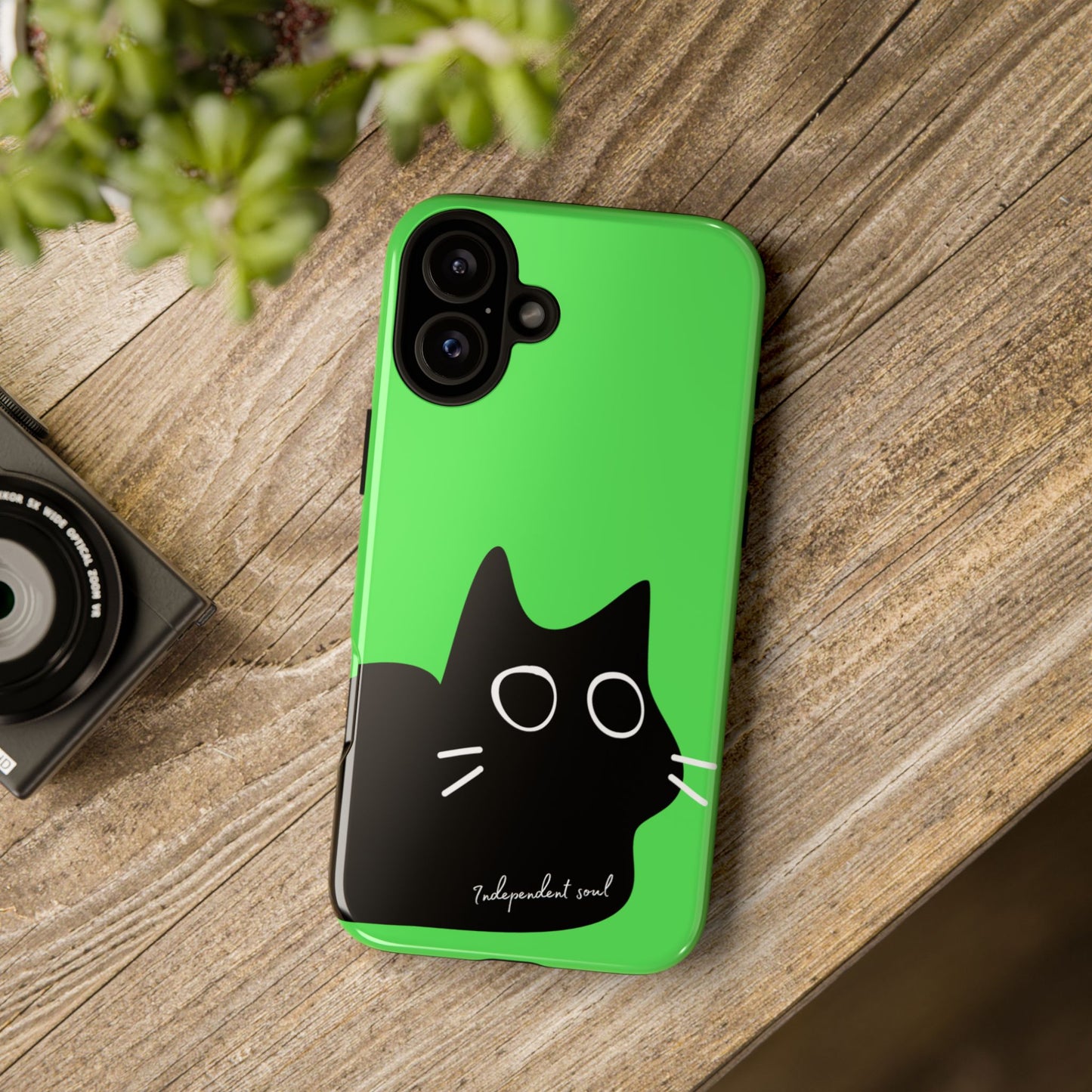 Cute Cat Minimalist Silhouette Phone Case