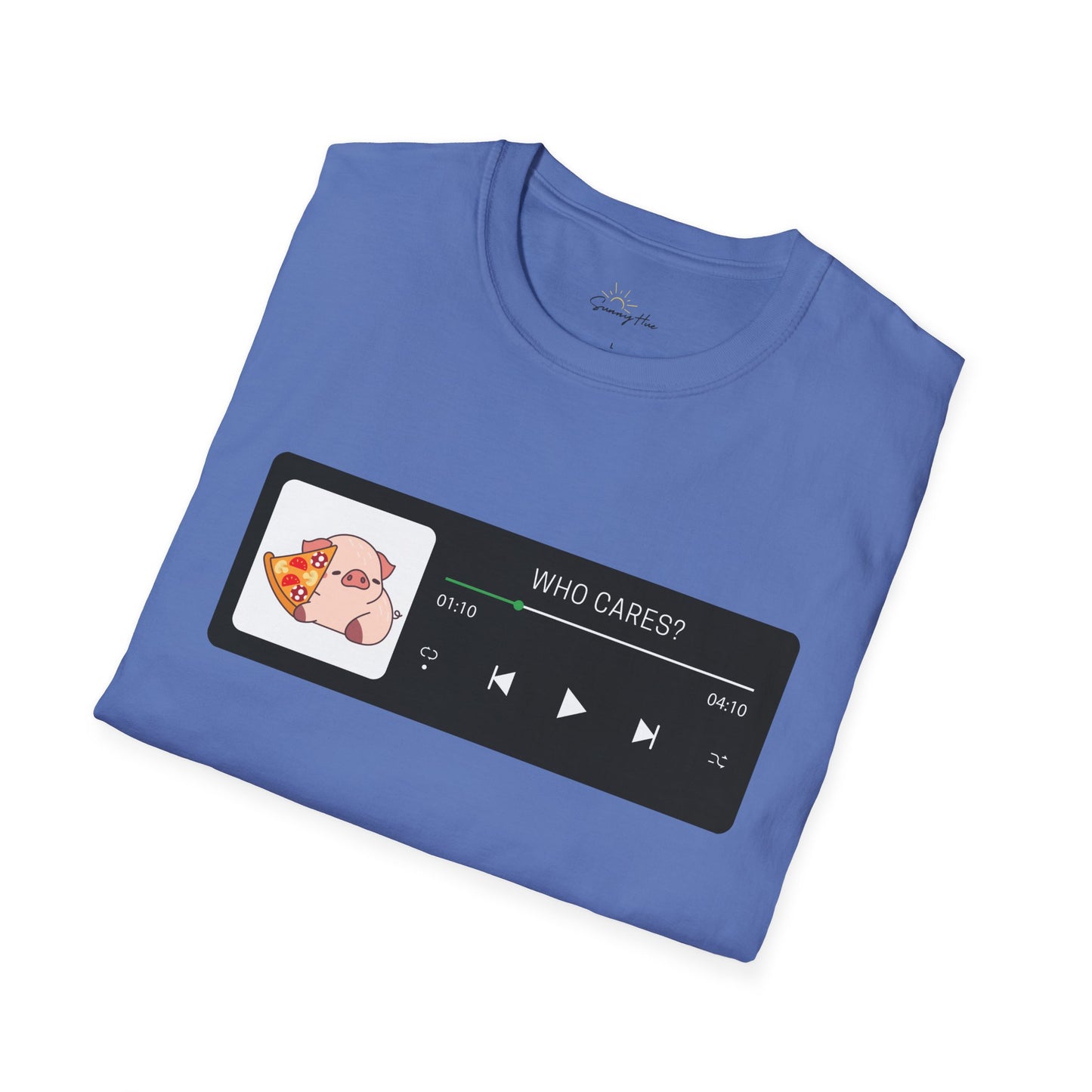 Who Cares – Cute Pig Music Player T-Shirt