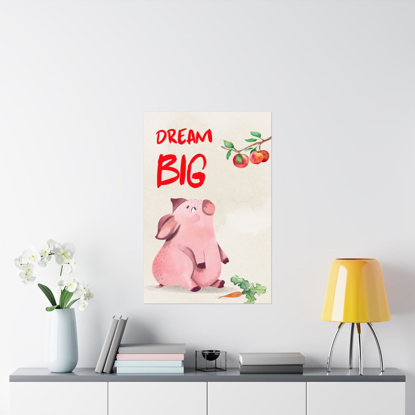 Cute Pig Art Matte Vertical Posters – Dream Big