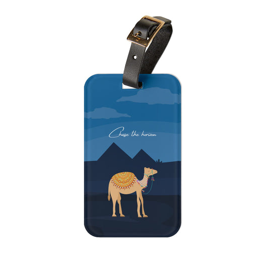 Luggage Tag - Camel & Pyramid Travel-Inspired Acrylic Accessory