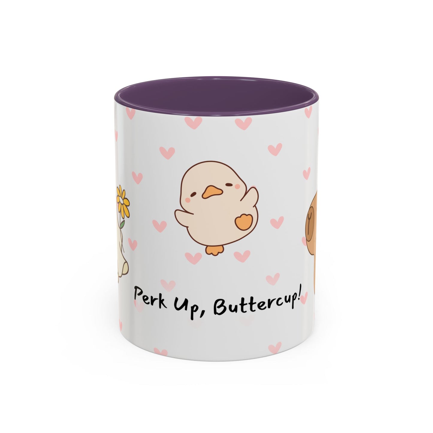 Adorable Animals Coffee Mug – 'Perk Up, Buttercup' Design