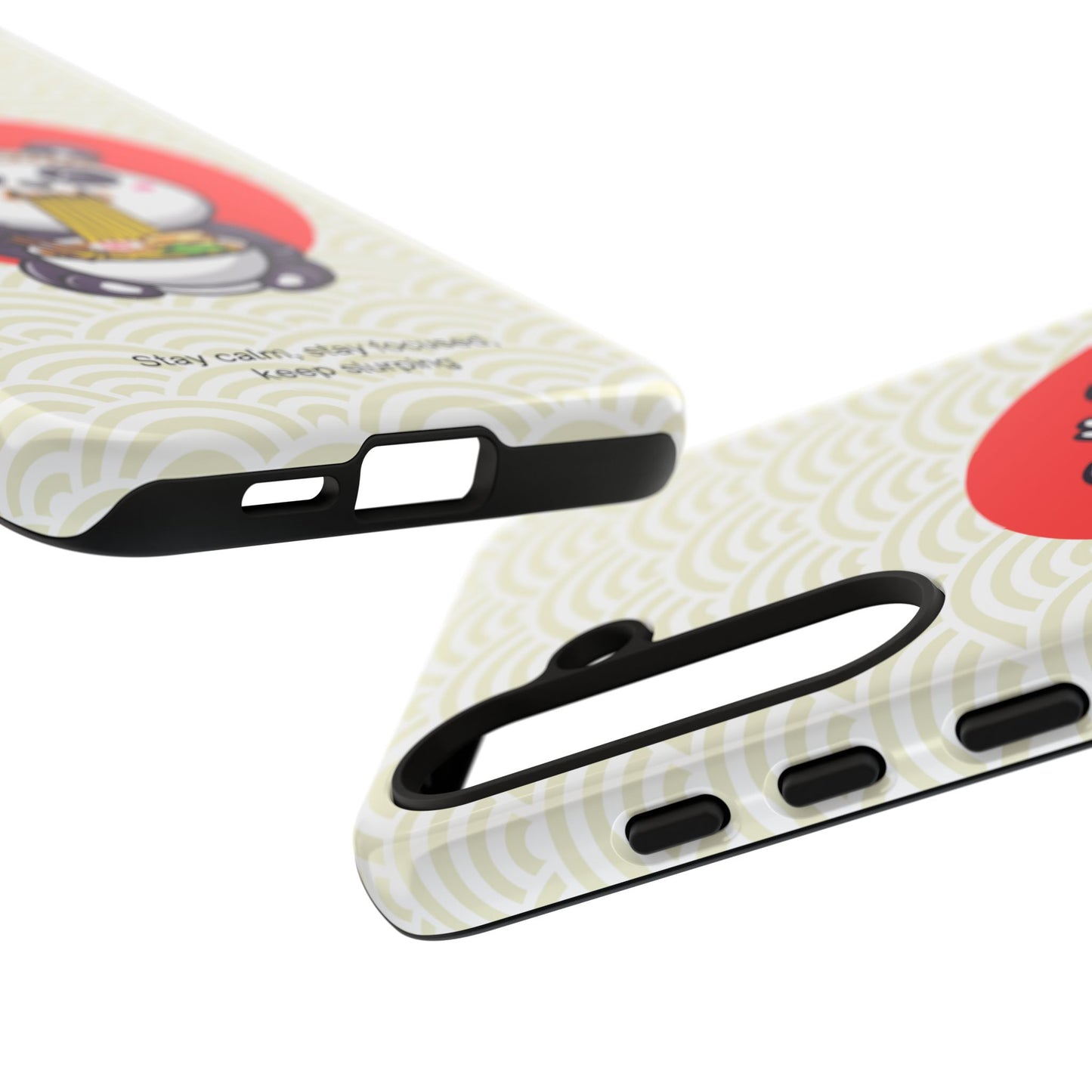 Phone Case - Cute Panda Slurping Noodles Design