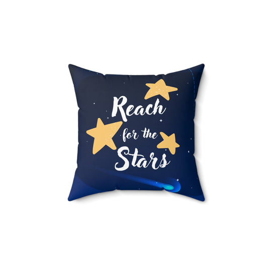 Cosmic Dreams Square Pillow - "Reach for the Stars"