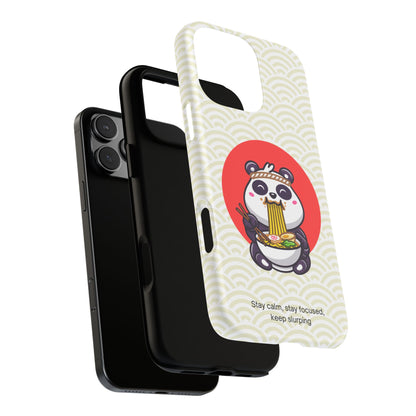 Phone Case - Cute Panda Slurping Noodles Design