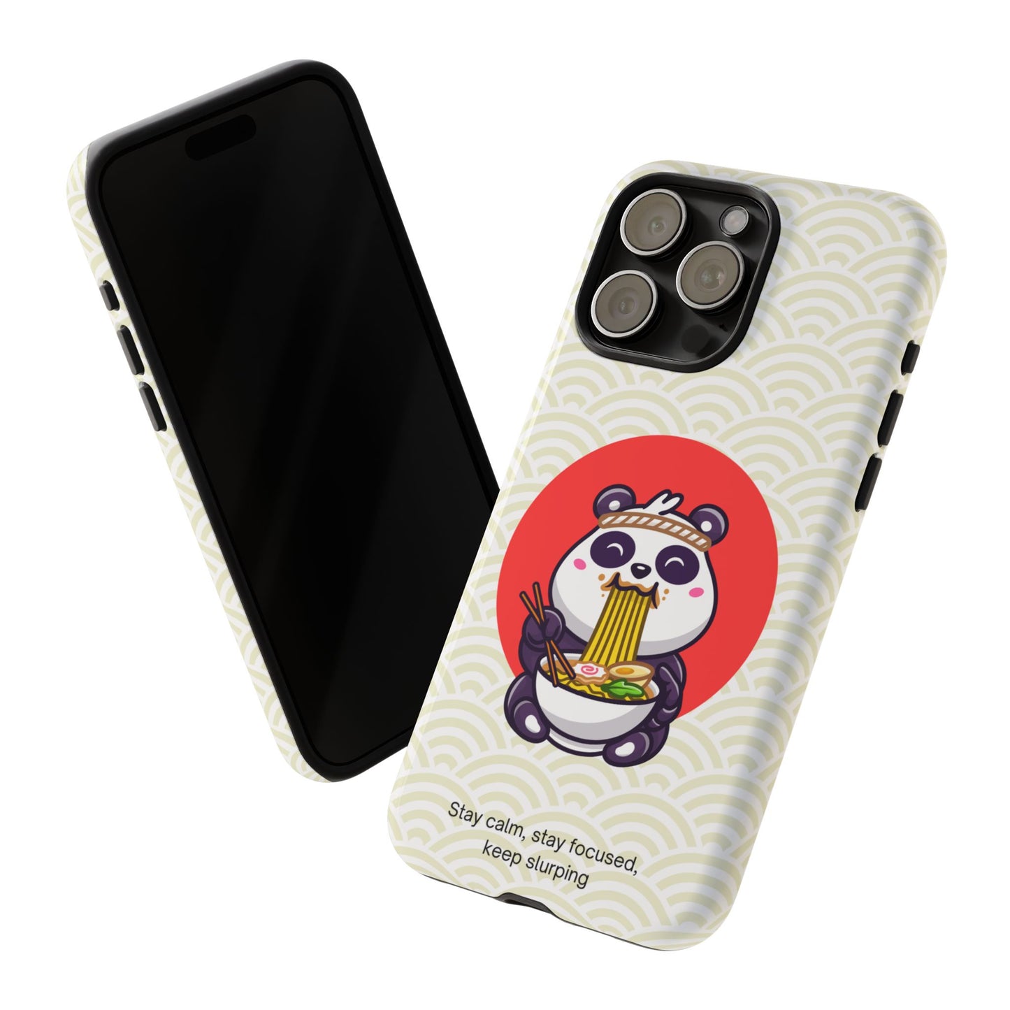 Phone Case - Cute Panda Slurping Noodles Design